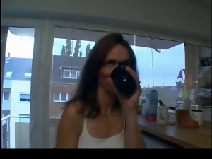 Horny German Mom in Kitchen