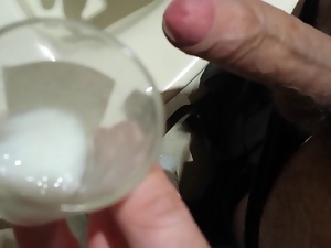 Shot of healthy and white milk unloaded by my dick