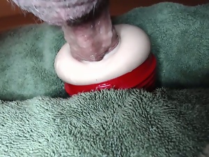 Fleshlight fucking. Nice camera angle :)