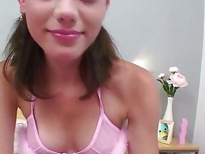 Teenie Caprice fondles sweet pussy