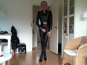 Sissy favorite sexy leather outfit 1