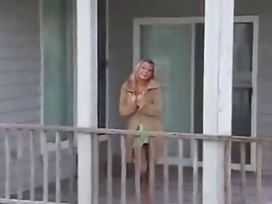 Cute blonde fucks her neighbor