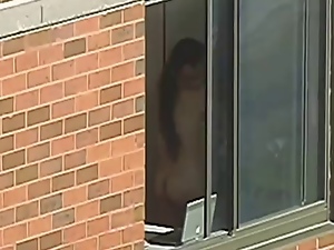 asian girl naked through the window