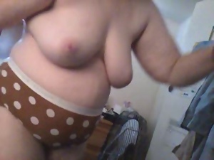 my BBW Ex voyeured in panties and topless