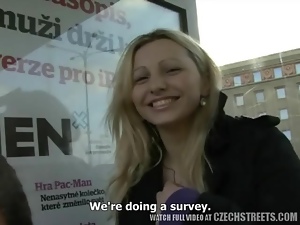 Czecj streets - Ilona takes cash for public sex